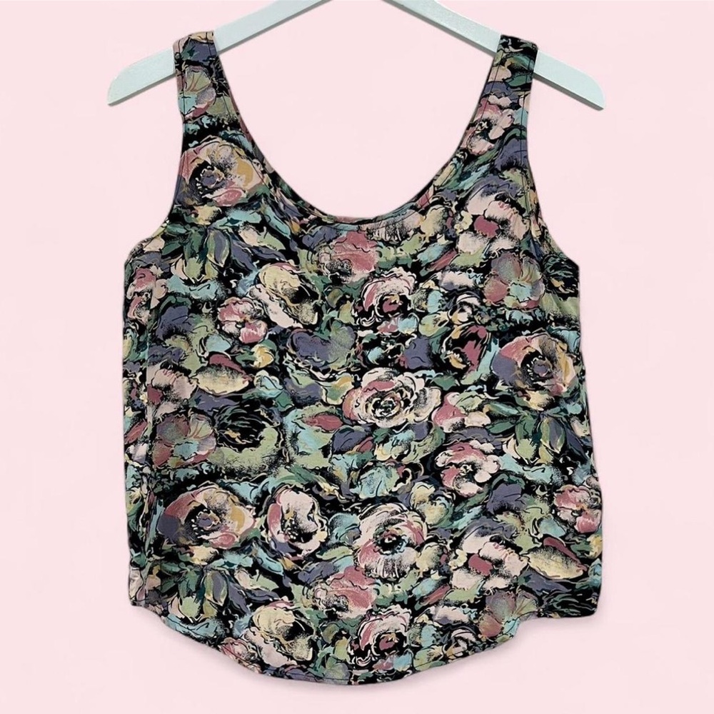 🖤80s Vintage Judy Knapp California Rose  Summer Scoop Neck Tank Top 🌹 Rare!